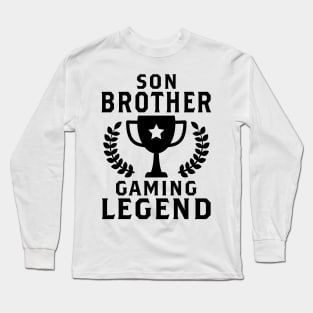 Son Brother Gaming Legend Gamer Gifts For Teen Boys Gaming Long Sleeve T-Shirt